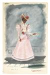 (THEATRE--ART.) AYERS, LEMUEL. Group of five original watercolor sketches for the costumes for St Louis Woman.